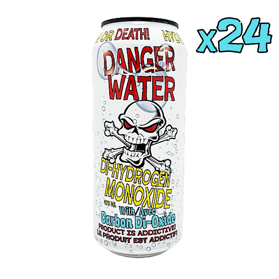Danger Water Carbonated 24 Case Flat