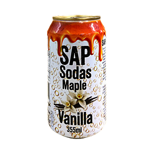 Sap Sodas Maple Vanilla 24 Case Flat