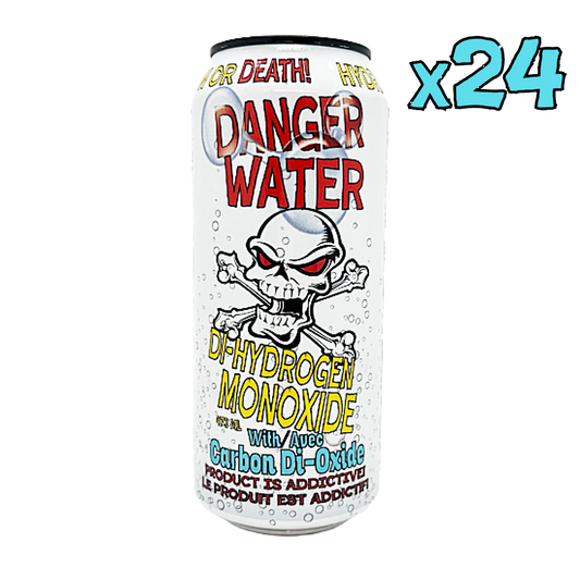 Danger Water Carbonated 24 Case Flat