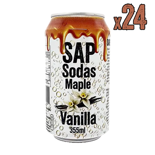 Sap Sodas Maple Vanilla 24 Case Flat